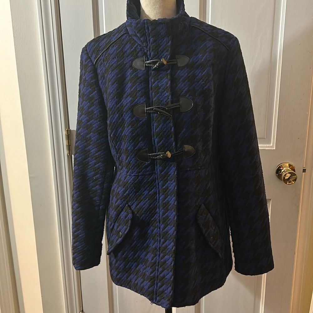 Rampage Houndstooth Maddy Toggle Jacket - image 1